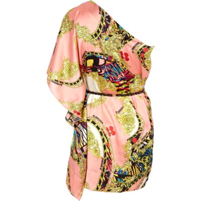 Orange print Pacha one shoulder dress