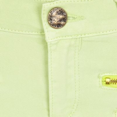 Lime zip ellys ankle grazer jeans