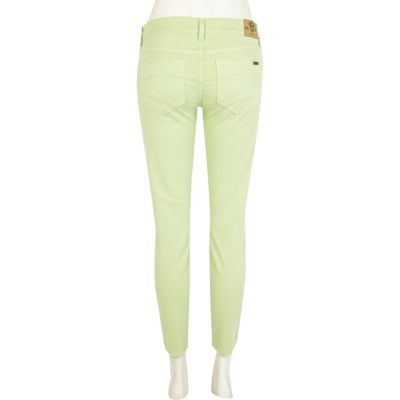 Lime zip ellys ankle grazer jeans