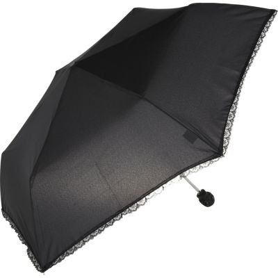 Black lace trim umbrella