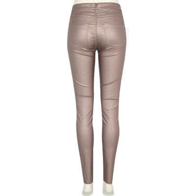 Dusty pink metallic Molly jeggings