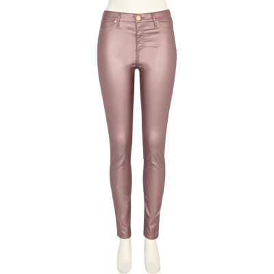 Dusty pink metallic Molly jeggings