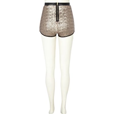 Gold sequin knicker shorts
