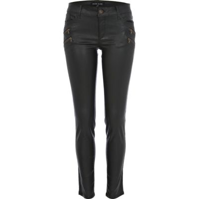 Khaki superskinny coated Ellys jeans