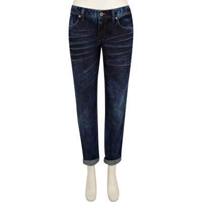 Dark denim Cassie low rise boyfriend jeans