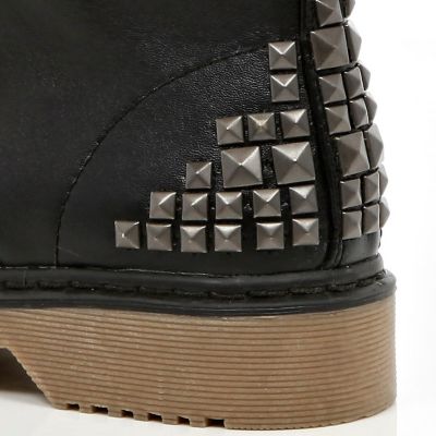 Black stud boots