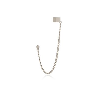 Silver tone ear cuff