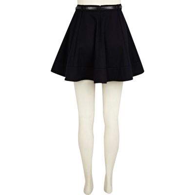 Navy mini skater skirt