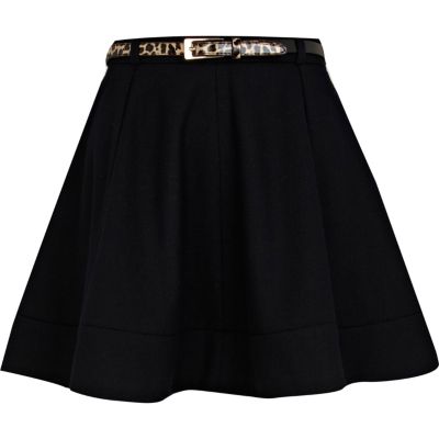 Navy mini skater skirt