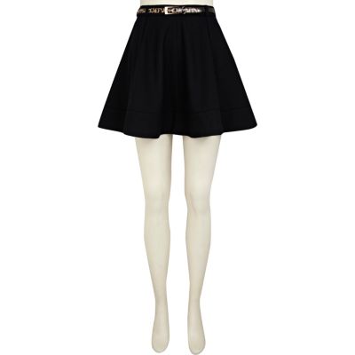 Navy mini skater skirt