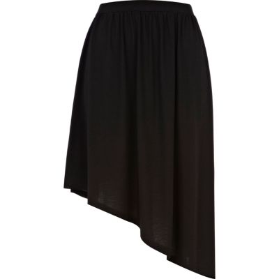 Black asymmetric skirt