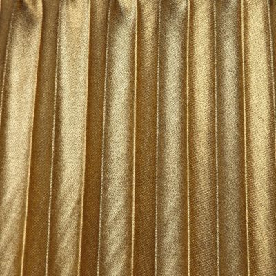 Gold metallic dip hem skirt