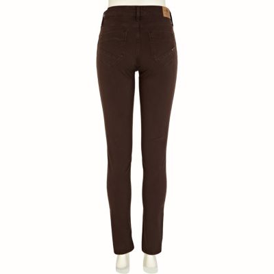 Brown denim Amelie super skinny jeans
