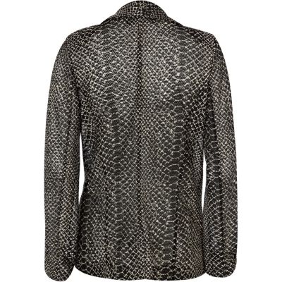 Black snakeskin blazer