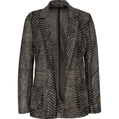 Black snakeskin blazer