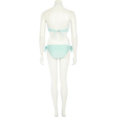 Mint green 3d flower bikini briefs