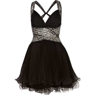 Black Forever Unique embellished dress