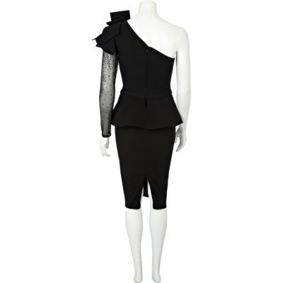 Black Forever Unique peplum dress