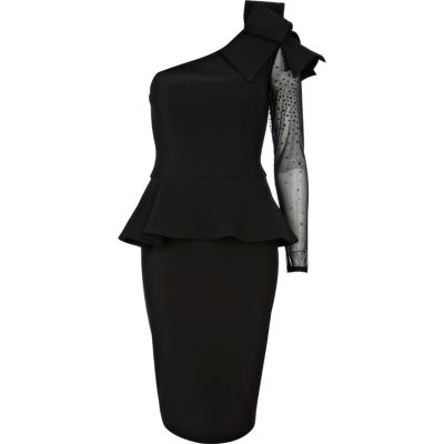Black Forever Unique peplum dress