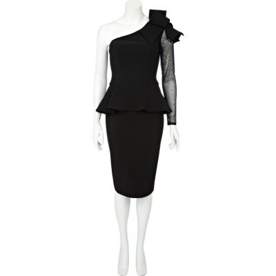 Black Forever Unique peplum dress
