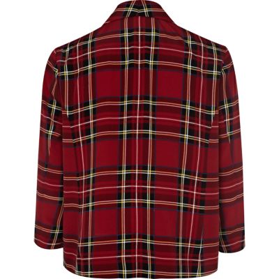 Red tartan blazer