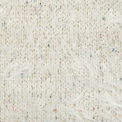 Cream fluffy sequin jumper
