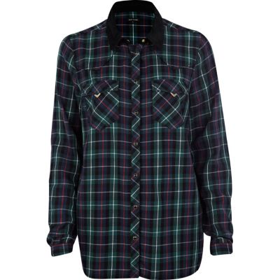 Green check shirt