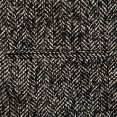 Grey herringbone boyfriend coat
