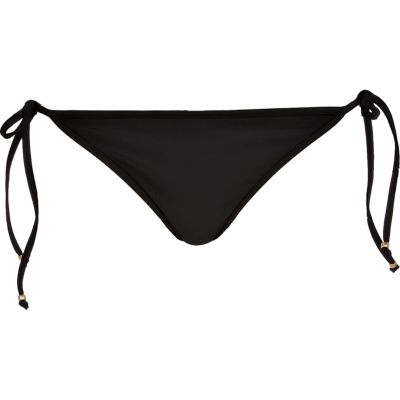 Black fringe bikini briefs