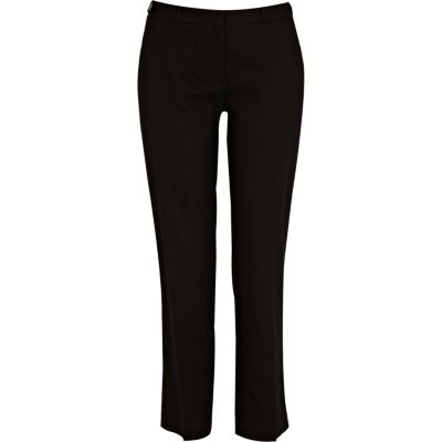 Black crop trousers