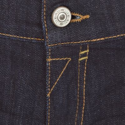Dark wash denim shorts