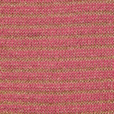 Pink metallic knitted t-shirt