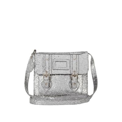 Silver Chelsea Girl glitter satchel