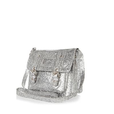 Silver Chelsea Girl glitter satchel