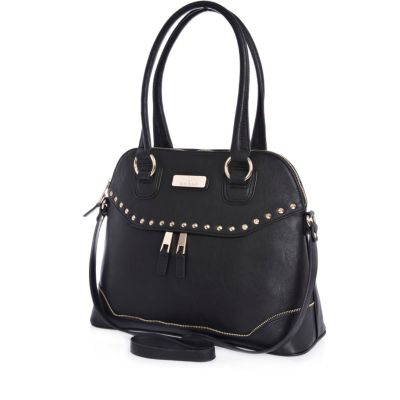 Black zip front bag