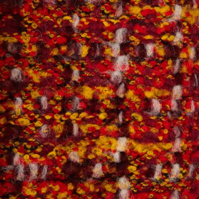 Orange tweed boyfriend coat