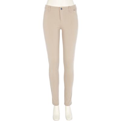 Light beige skinny trousers
