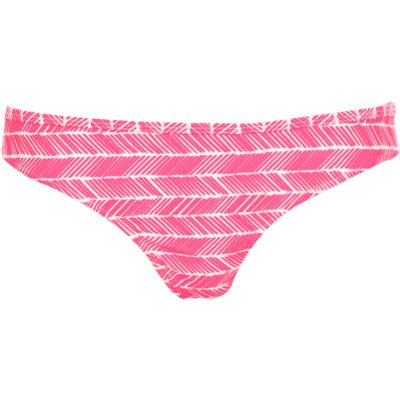 Pink zig zag print bikini bottoms