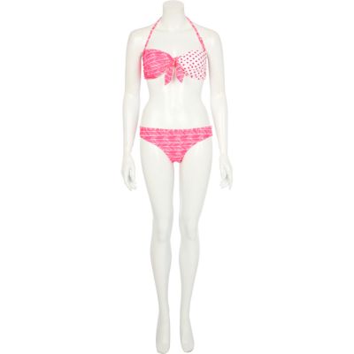 Pink zig zag print bikini bottoms