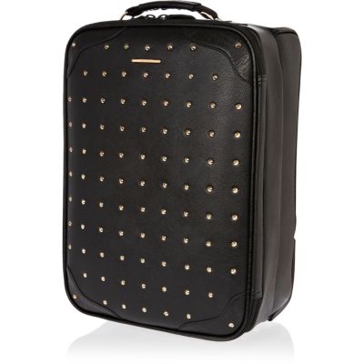 Black studded suitcase