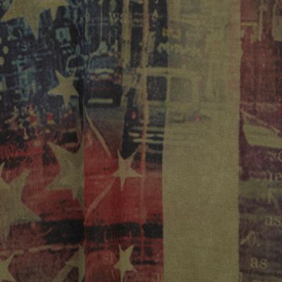 Khaki USA print overdyed tank top