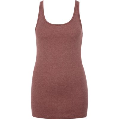 Dark red scoop neck vest