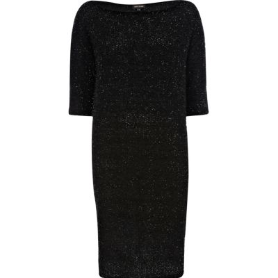 Black glitter jumper dress