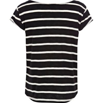 Black stripe boxy t-shirt