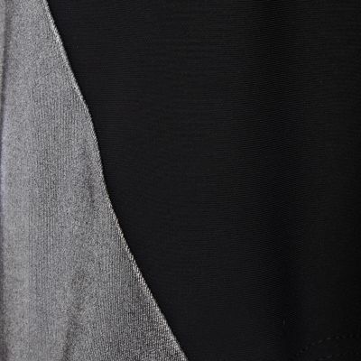 Black metallic panel t-shirt