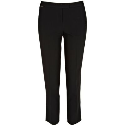 Black slim leg smart trousers