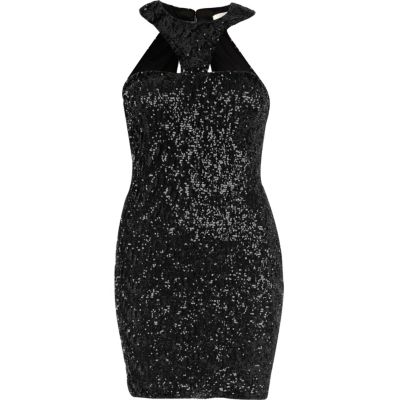 Black Lashes of London sequin dress