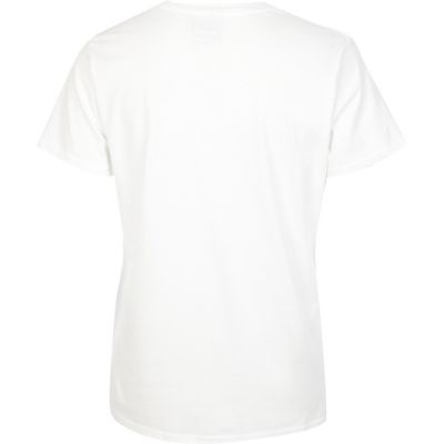 White sexy lips print To the Black t-shirt