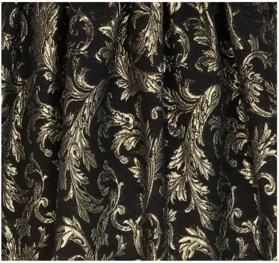 Black brocade mini skirt