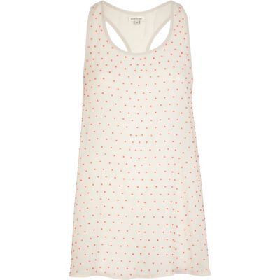 Grey polka dot beaded vest 
